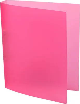 Produktbild von Idena Ringbuch A4 2 Ringe PP, transluzent pink, - Rückenbreite 35mm
