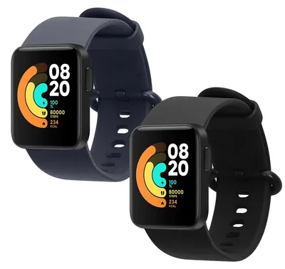 Produktbild von kwmobile 2x Uhrenarmband für Xiaomi Mi Watch Lite / Redmi Watch Armband - Fitnesstracker Band Set aus TPU Silikon - Ersatzarmband Smartwatch - Schwarz