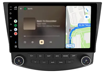 Image de Radio compatible avec Honda Accord 7 2003-2008 Carplay Android Auto Navi Bluetooth DAB+ Caméra de recul 10 pouces 64 Go