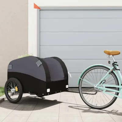 Produktbild von Fahrradanhänger Lastenanhänger Transportanhänger Schwarz 45 kg Eisen 94136