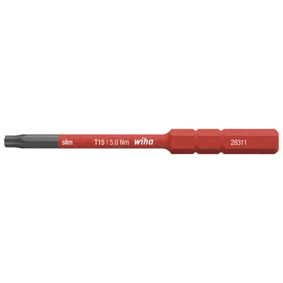 Produktbild von Wiha SoftFinish® electric slimBit, TORX® (2831-15) T15, 75 mm, 6,0 mm