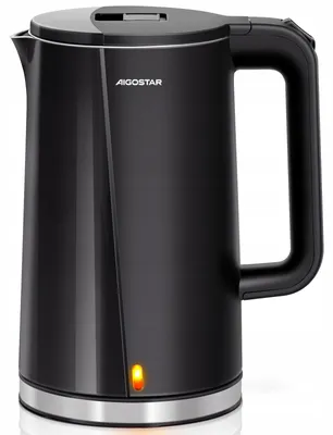 Produktbild von Aigostar Elektrischer Wasserkocher 1.7L 2200W Doppelwandig Schwarz