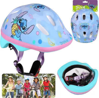 Produktbild von DISNEY Stitch Blauer Kinderfahrradhelm, für Mädchen, verstellbar 44-48 cm