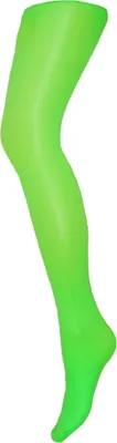 Strumpfhose Neongrün für Kinder Gr. 116-152 Feinstrumpfhose 60den Fasching Karneval Mottoparty Kindergeburtstag