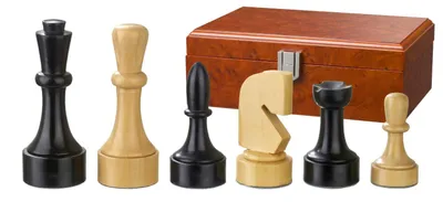 Produktbild von Schachfiguren Romulus aus Buchsbaum, 95mm, in Holzbox
