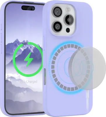 Produktbild von EAZY CASE Silikon MagSafe Handyhülle kompatibel mit Apple iPhone 16 Pro Hülle mit Kameraschutz, Silikonhülle, Schutzhülle Lila