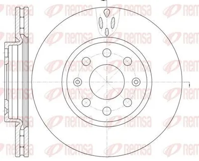 Produktbild von 2x REMSA Bremsscheibe 6981.10 vorne für OPEL Corsa D Schrägheck (S07) Adam (M13)