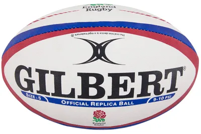 Zdjęcie produktu dla Replika piłki rugby Gilbert, model England, rozmiar 5, zestaw 5 sztuk, piłka treningowa