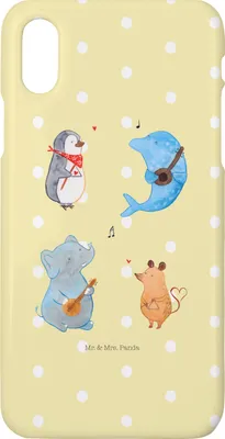 Produktbild von Mr. & Mrs. Panda Iphone 10 Handyhülle Big Band - Gelb Pastell - Geschenk, Hund, Cover, Hülle, Lustige Sprüche, Musik, Maus, Handy, Delfin, Gitarre, Elefant, X