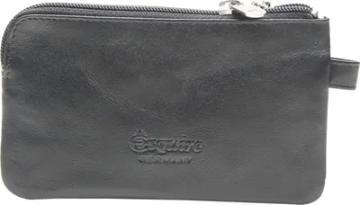 Produktbild von Esquire Leder Schlüsselmäppchen Logo Key Case with Zip Black schwarz