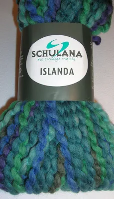 Produktbild von Islanda von Schulana - Schurwoll-Alpakamischgarn in grün/blau meliert (10) - 100 g / ca. 50 m