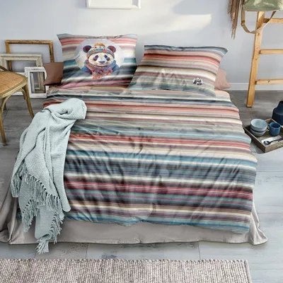 Produktbild von Irisette Flausch Baumwolle Bettwäsche Zobel 8705 multi 155x220 cm + 80x80 cm