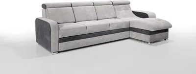 Produktbild von Robin Bristol Ecksofa Schlaffunktion Bettkasten Verstellbare Kopfstützen Sofa L-Form Schlafsofa Freistehende Eckcouch Schlafcouch Wohnzimmermöbel Wohnlandschaft Rechts (Silver Anthracite)