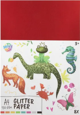 Image de Glitter Papier A4, 8 Vellen en 8 Kleuren