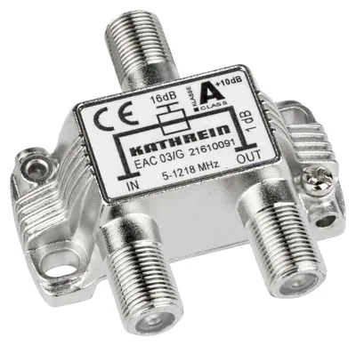 Produktbild von Kathrein EAC 03/G, 75 Ohm, 5 - 1218 MHz, Silber, Zink, 1 Stück(e), F