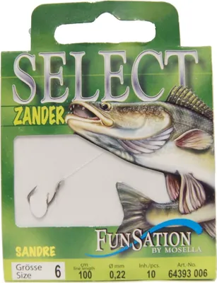 Produktbild von Mosella Zanderhaken 100cm Gr. 6 gebunden