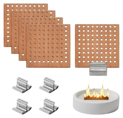 Produktbild von Holzdochte für Kerzen - 5-teiliges Set - Zur DIY Kerzenherstellung - 1,6 x 1,6 Zoll