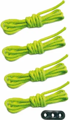 Produktbild von 4x Abspannleinen, ca 3 m x Ø 3 mm, Dreichlochspanner mit Leuchteffekt