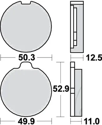 Obrázok produktu pre Brzdové doštičky na predné koleso pre Suzuki GS 850 G, rok výroby 1979–1981, brzdové doštičky od TRW –