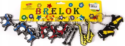 Zdjęcie produktu dla Brelok Muzyka Perkusja Fortepian Zestaw 12Szt