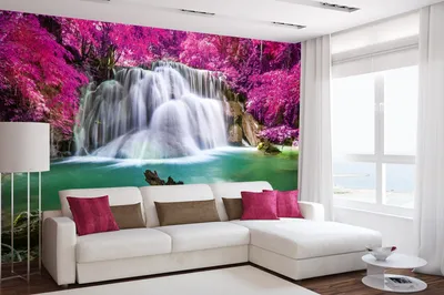 Produktbild von Vlies Fototapete WASSERFALL IM TIEFEN WALD IV 375 x 250 cm (inkl. Kleister) - Vlies Tapete, Wandtapete, Wandbilder - Tapete für Wohnzimmer Schlafzimmer, Büro, Küche - Montagefertig
