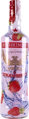 Produktbild von Rushkinoff Vodka Strawberry mit fruchtigem Erdbeer Vodkagenuss 1000ml