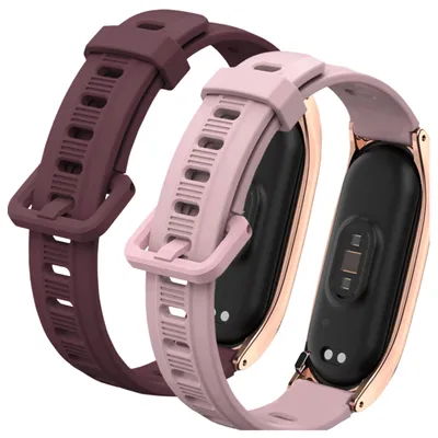 Zdjęcie produktu dla Zestaw: 2x pasek z ramką ChronSmarta do smartband'a Xiaomi Mi Band 3 / 4 / 5 / 6