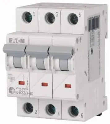 Immagine prodotto di Interruttore di sovracorrente 3P B 32A 6kA AC xPole Home 194884 Eaton