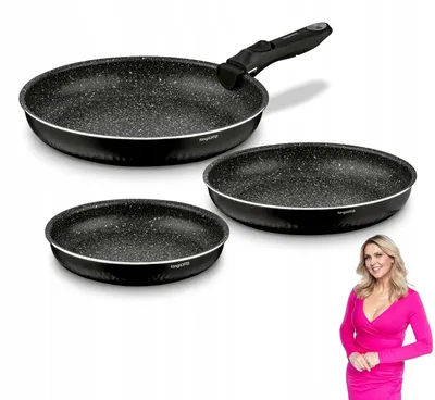 Produktbild von Konighoffer Handy Bratpfannenset Induktion Abnehmbarer Griff 20/24/28 cm