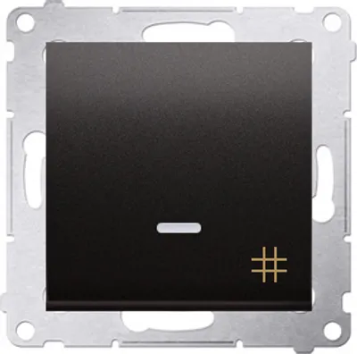 Immagine prodotto di Interruttore a croce (modulo) con impronta e LED antracite contatto Simon 54 Premium DW7L.01/48