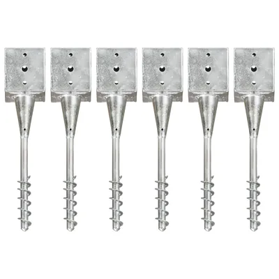 Obrázek produktu pro Kotvící hroty 6 ks stříbrné pozinkovaná ocel 6 / 12 x 12 x 56 cm