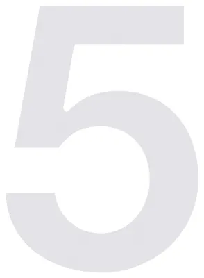 Produktbild von Hausnummer ''5'' Weiß