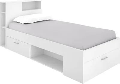 Image de Adrielle - Lit pour Enfants, Blanc, Rangement