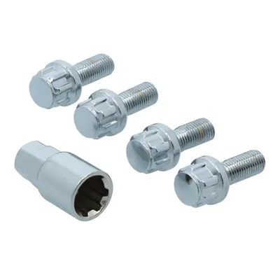 Immagine prodotto di Set di bulloni di bloccaggio per ruote Carpoint M12x1,5x26 mm, tipo C a testa tonda