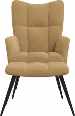 Produktbild von vidaXL Relaxsessel mit Hocker Braun Samt