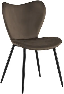 Produktbild von CLP Esszimmerstuhl Maika gepolstert mit Samt- oder Stoffbezug belastbar bis 150 kg braun Material Samt