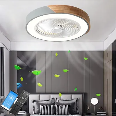 Obrázek produktu pro Stropní ventilátor z dřeva - Stropní ventilátor se světlem - Ventilátor s osvětlením - LED stropní ventilátor