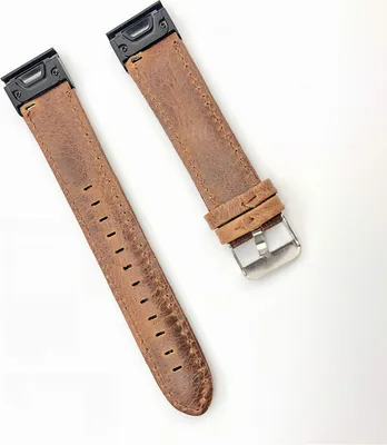 Produktbild von Strap-it Garmin Fenix 5 (Plus) / 6 (Pro) Armband Leder (Braun)