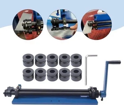 Imagen del producto de Herramienta manual para reforzar láminas de metal, 18 pulgadas, acero, color azul, para mesa