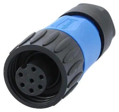 Produktbild von Amphenol RD24-KBG Kabelsteckverbinder gerade Buchse Lötanschluss, Polzahl 6+PE Kabelabgang gerade, Klemmbereich 6,0mm -