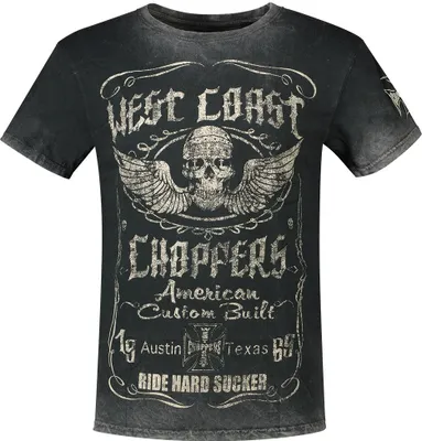 Produktbild von West Coast Choppers Ride Hard Sucker Vintage Kurzarm-t-shirt Schwarz 2XL Mann Schwarz 2XL