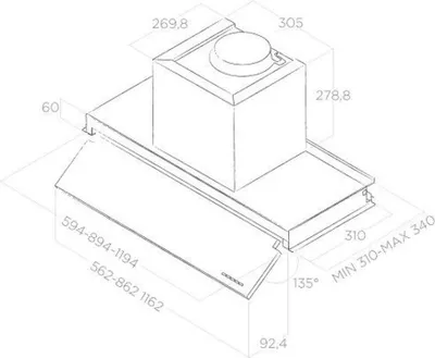 Produktbild von Filtereinheit 90cm 365m3/h 60db edelstahl Elica BOXINNODRIPIXA90