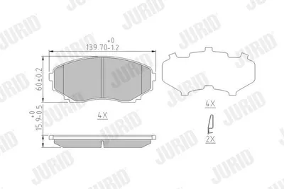 Produktbild von JURID Bremsbeläge Satz Vorne für MAZDA MPV II (LW) 572435J