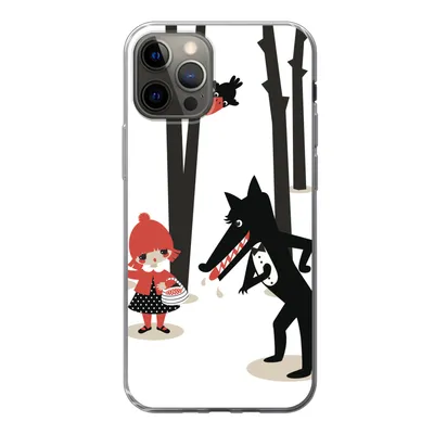 Produktbild von MuchoWow® Handyhülle Schutzhülle Hülle für iPhone 13 Pro Rotkäppchen - Wolf - Wald Silikon Softcase Handy Hülle - Handy-Tasche