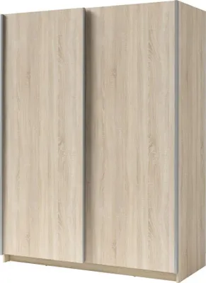 Produktbild von 150 cm breiter Kleiderschrank mit 5 Fächern und 2 Türen | Farbe: Eiche