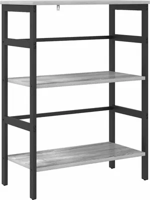 Obrázok produktu pre vidaXL Regál na knihy Grey Sonoma 60 x 29,5 x 81 cm Materiál na báze dreva