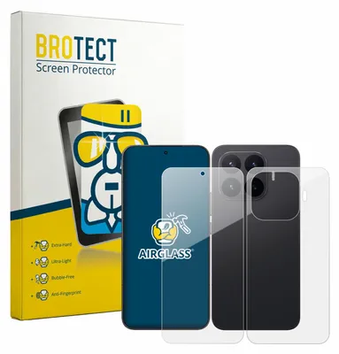 Produktbild von BROTECT Schutzglas für Xiaomi 17T Pro (Display+Rückseite) Schutzfolie Panzer Folie Glas Display Schutz klar