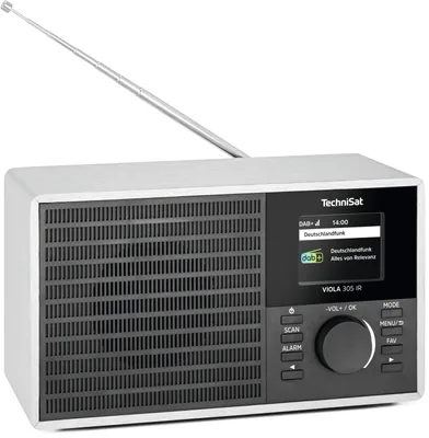 Produktbild von TechniSat Digitalradio Viola 305 Ir mit DAB+, UKW, Internetradio, Bluetooth, dimmbarem TFT-Farbdisplay und Wecker