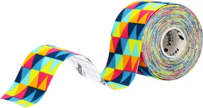 Produktbild von yellowSPORT yellowTAPE - Kinesiotaping Tape - 5 cm x 5 m - Regenbogendreiecke - 1 Stk.