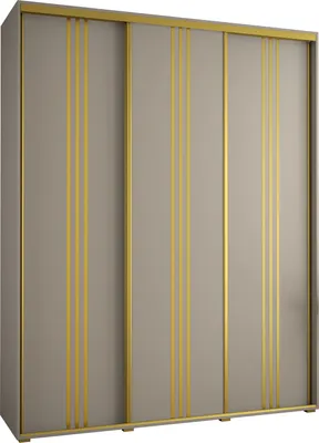 Produktbild von Kryspol Dakota 6 Schrank, drei Türen - 235,2x190x45cm - Kaschmir Gold